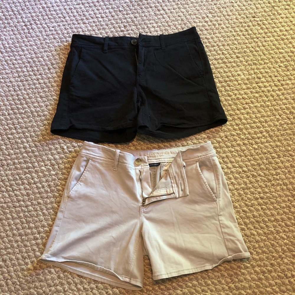American Eagle khaki midi shorts, size 10